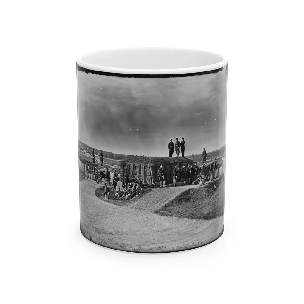 District Of Columbia. Detachment Of Company K, 3d Massachusetts Heavy Artillery, By Guns Of Fort Stevens (U.S. Civil War) White Coffee Mug-11oz-Go Mug Yourself