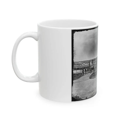 District Of Columbia. Detachment Of Company K, 3d Massachusetts Heavy Artillery, By Guns Of Fort Stevens (U.S. Civil War) White Coffee Mug-Go Mug Yourself