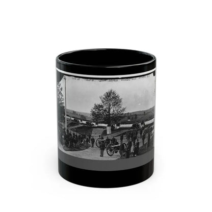 District Of Columbia. Officers And Men Of Company F, 3d Massachusetts Heavy Artillery, In Fort Stevens (U.S. Civil War) Black Coffee Mug-11oz-Go Mug Yourself