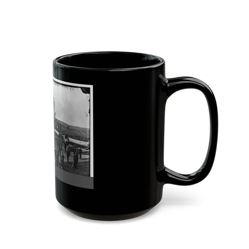 District Of Columbia. Officers And Men Of Company F, 3d Massachusetts Heavy Artillery, In Fort Stevens (U.S. Civil War) Black Coffee Mug-Go Mug Yourself