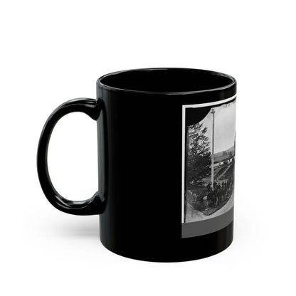 District Of Columbia. Officers And Men Of Company F, 3d Massachusetts Heavy Artillery, In Fort Stevens (U.S. Civil War) Black Coffee Mug-Go Mug Yourself