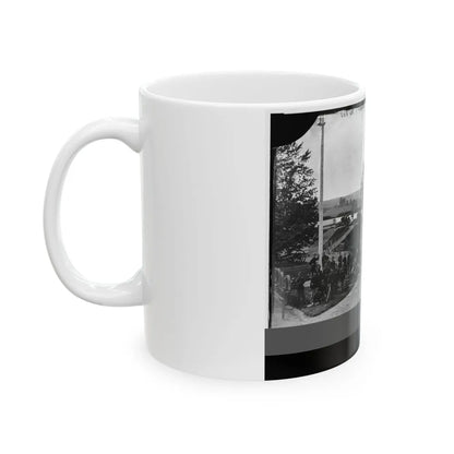 District Of Columbia. Officers And Men Of Company F, 3d Massachusetts Heavy Artillery, In Fort Stevens (U.S. Civil War) White Coffee Mug-Go Mug Yourself