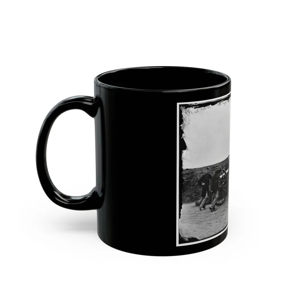 District Of Columbia. Sergeants Of 3d Massachusetts Heavy Artillery, With Gun And Caisson At Fort Totten (U.S. Civil War) Black Coffee Mug-Go Mug Yourself