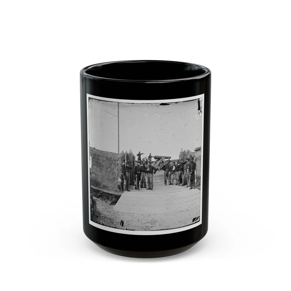 District Of Columbia. Soldiers At Gate Of Fort Slemmer (U.S. Civil War) Black Coffee Mug-15oz-Go Mug Yourself