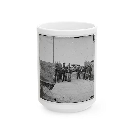 District Of Columbia. Soldiers At Gate Of Fort Slemmer (U.S. Civil War) White Coffee Mug-15oz-Go Mug Yourself