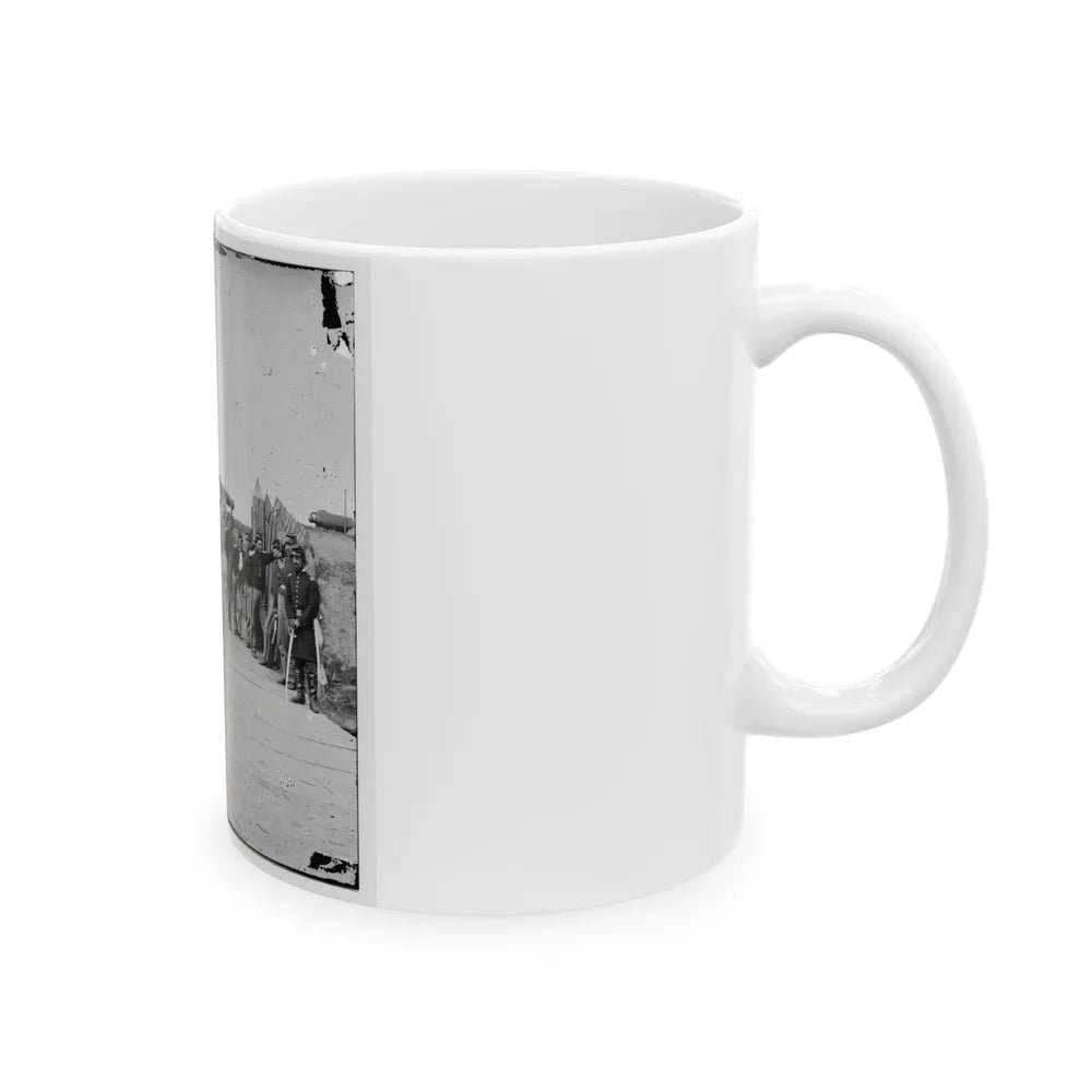 District Of Columbia. Soldiers At Gate Of Fort Slemmer (U.S. Civil War) White Coffee Mug-Go Mug Yourself