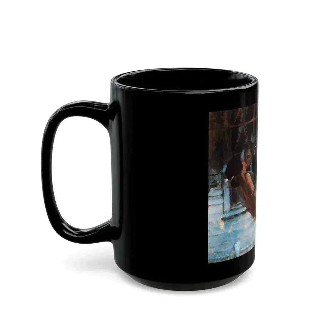 Dividing Line, Rebook, July 1964 - Black Coffee Mug - Go Mug Yourself