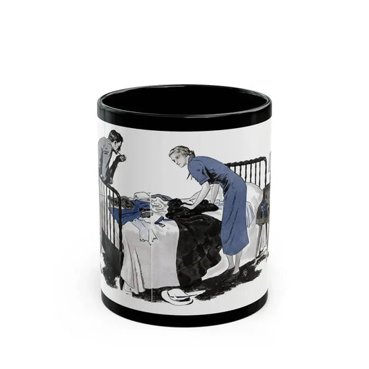 Divine Fire (2), The American Magazine, December 1936 - Black Coffee Mug 11oz - Go Mug Yourself