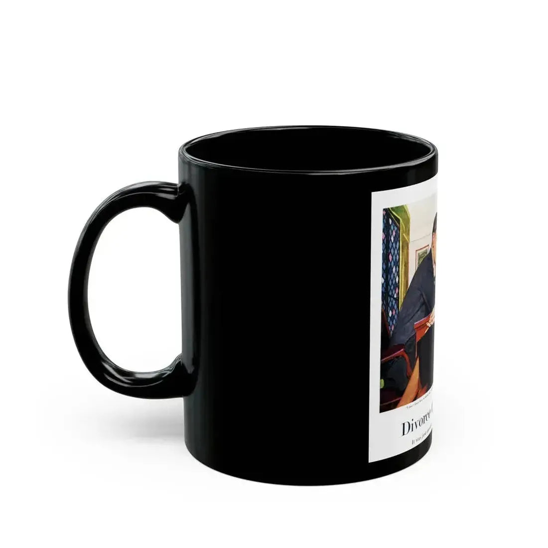 Divorce Case, The Saturday Evening Post, July 9, 1955 - Black Coffee Mug - Go Mug Yourself