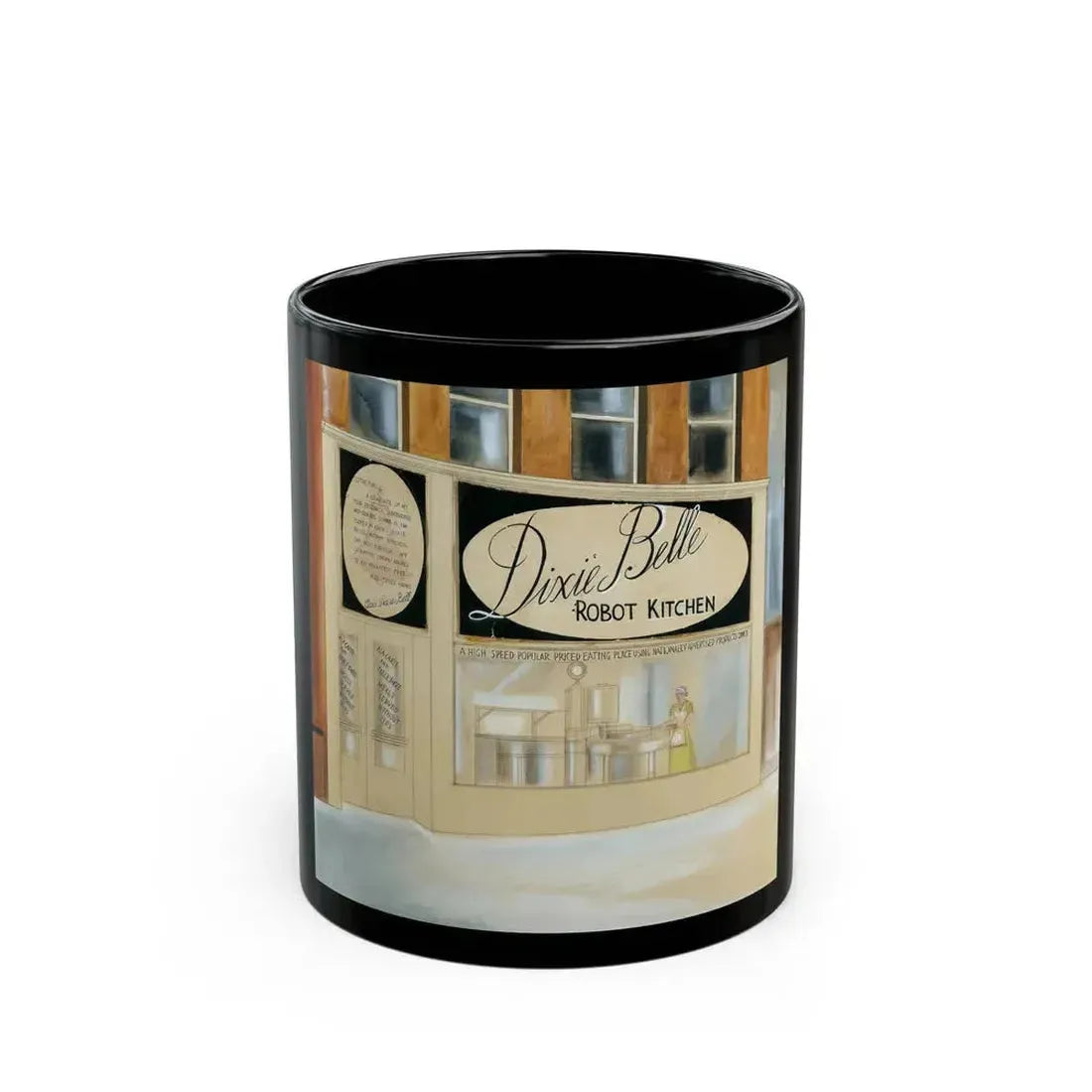 Dixie Belle Robot Kitchen - Black Coffee Mug 11oz - Go Mug Yourself
