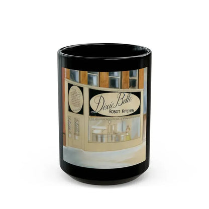 Dixie Belle Robot Kitchen - Black Coffee Mug 15oz - Go Mug Yourself