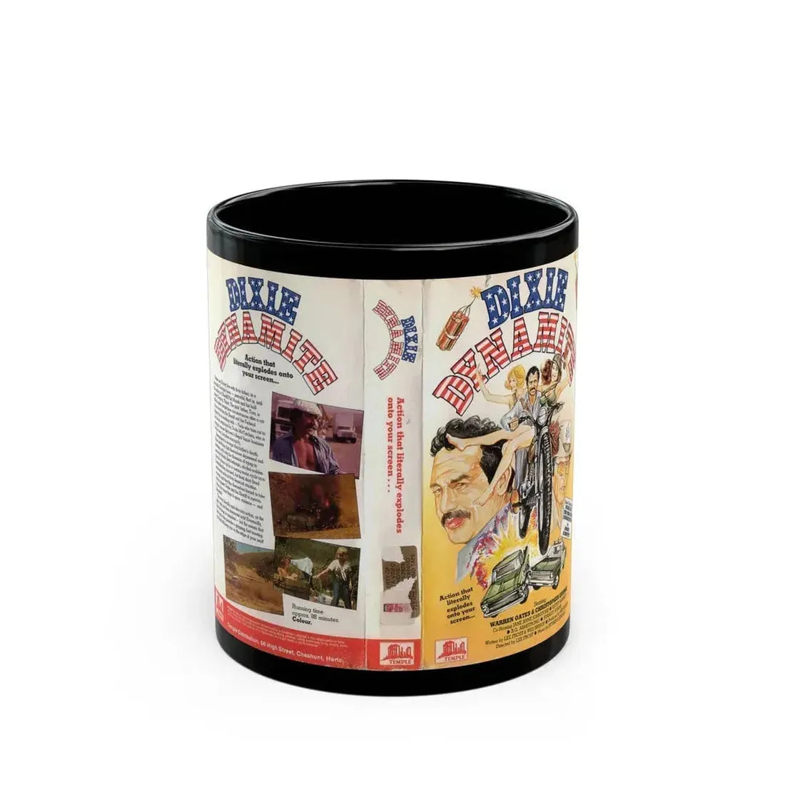 DIXIE DYNAMITE (VHS COVER) - Black Coffee Mug 11oz - Go Mug Yourself