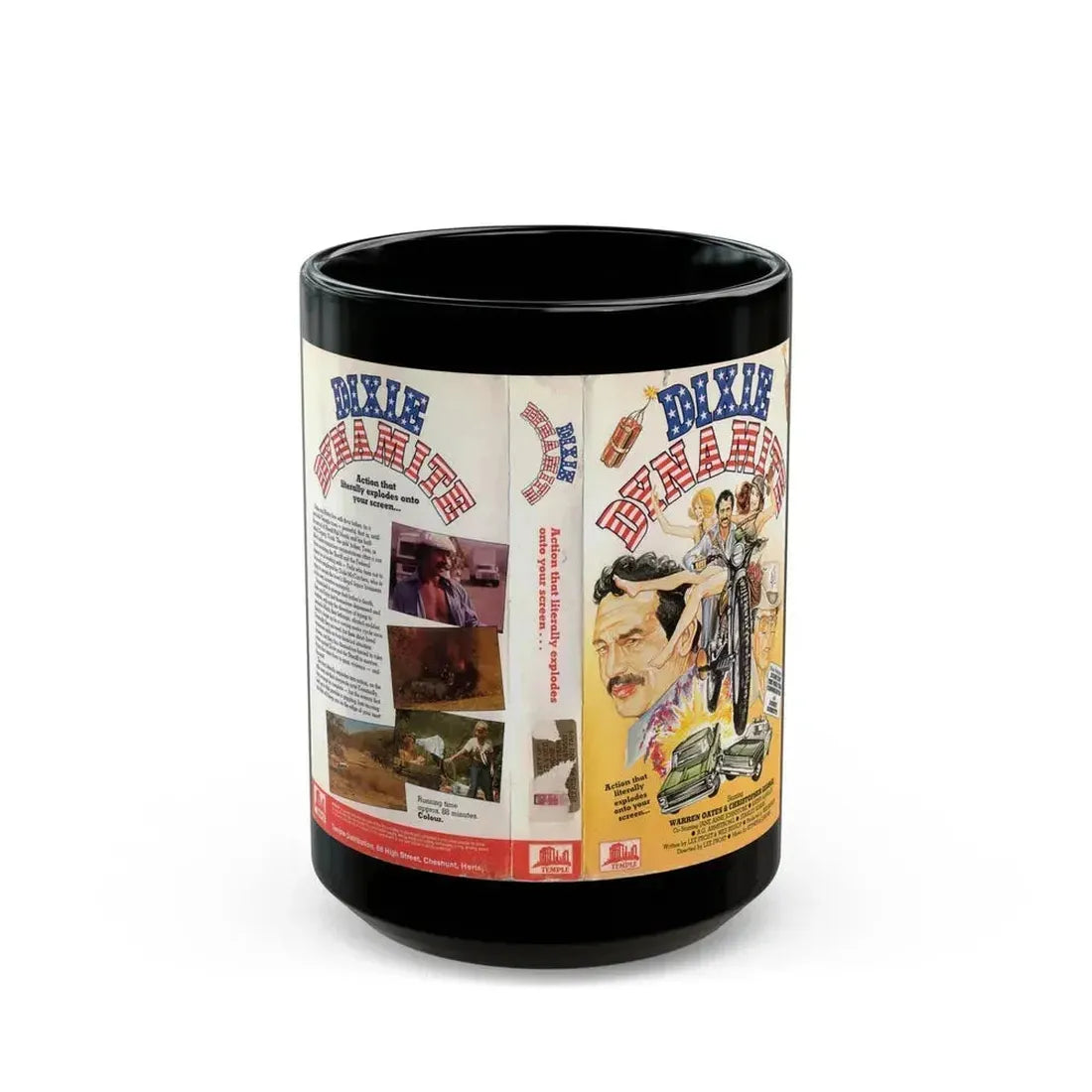 DIXIE DYNAMITE (VHS COVER) - Black Coffee Mug 15oz - Go Mug Yourself