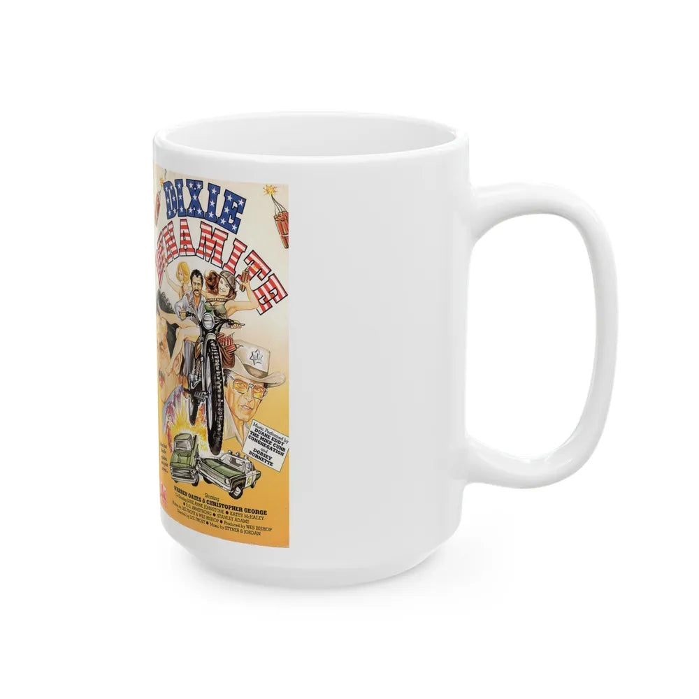 DIXIE DYNAMITE (VHS COVER) - White Coffee Mug-Go Mug Yourself