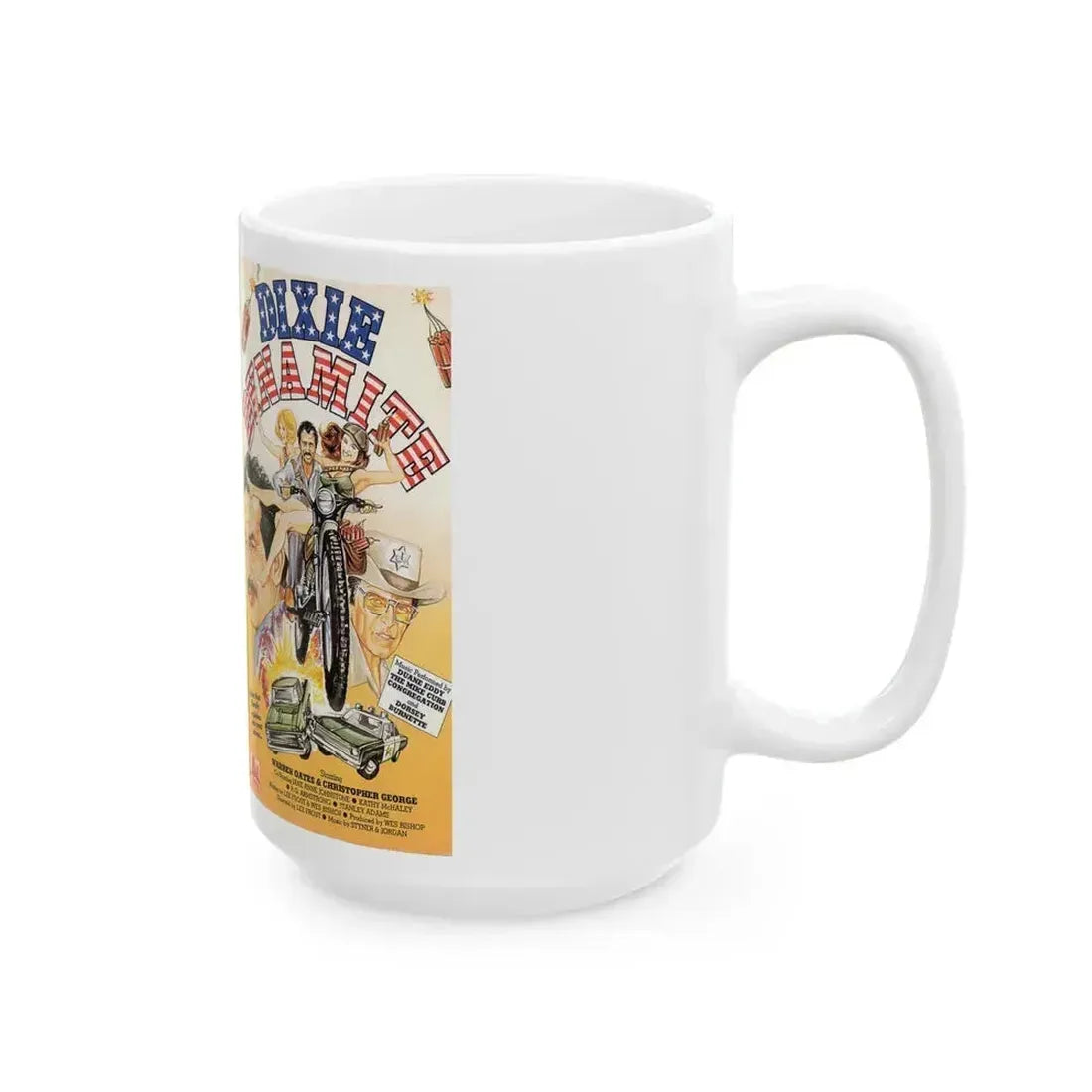 DIXIE DYNAMITE (VHS COVER) - White Coffee Mug - Go Mug Yourself
