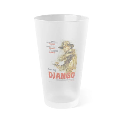 DJANGO 1966 Movie Poster - Frosted Pint Glass 16oz-16oz-Frosted-Go Mug Yourself