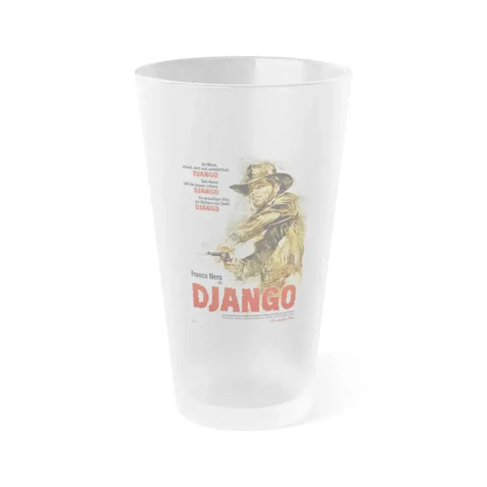 DJANGO 1966 Movie Poster - Frosted Pint Glass 16oz 16oz Frosted - Go Mug Yourself