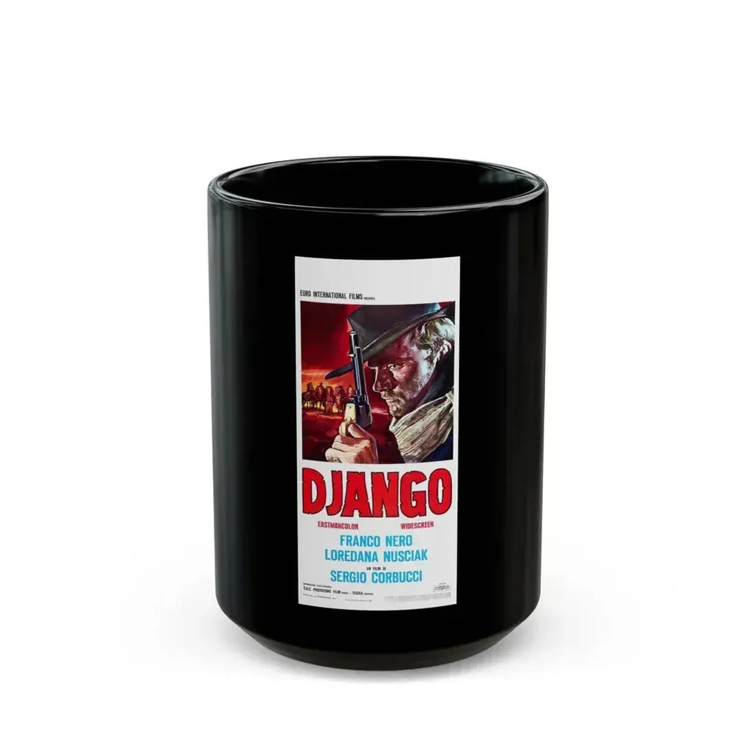 DJANGO (2) 1966 Movie Poster - Black Coffee Mug 15oz - Go Mug Yourself