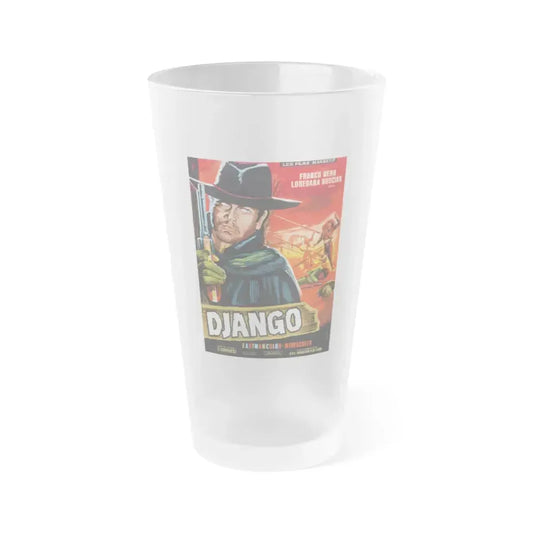DJANGO (FRENCH) 1966 Movie Poster - Frosted Pint Glass 16oz 16oz Frosted - Go Mug Yourself