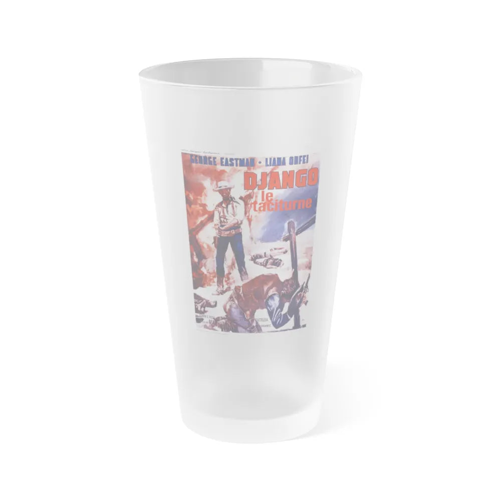 DJANGO KILLS SOFTLY 1967 Movie Poster - Frosted Pint Glass 16oz-16oz-Frosted-Go Mug Yourself