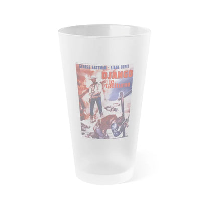 DJANGO KILLS SOFTLY 1967 Movie Poster - Frosted Pint Glass 16oz-16oz-Frosted-Go Mug Yourself