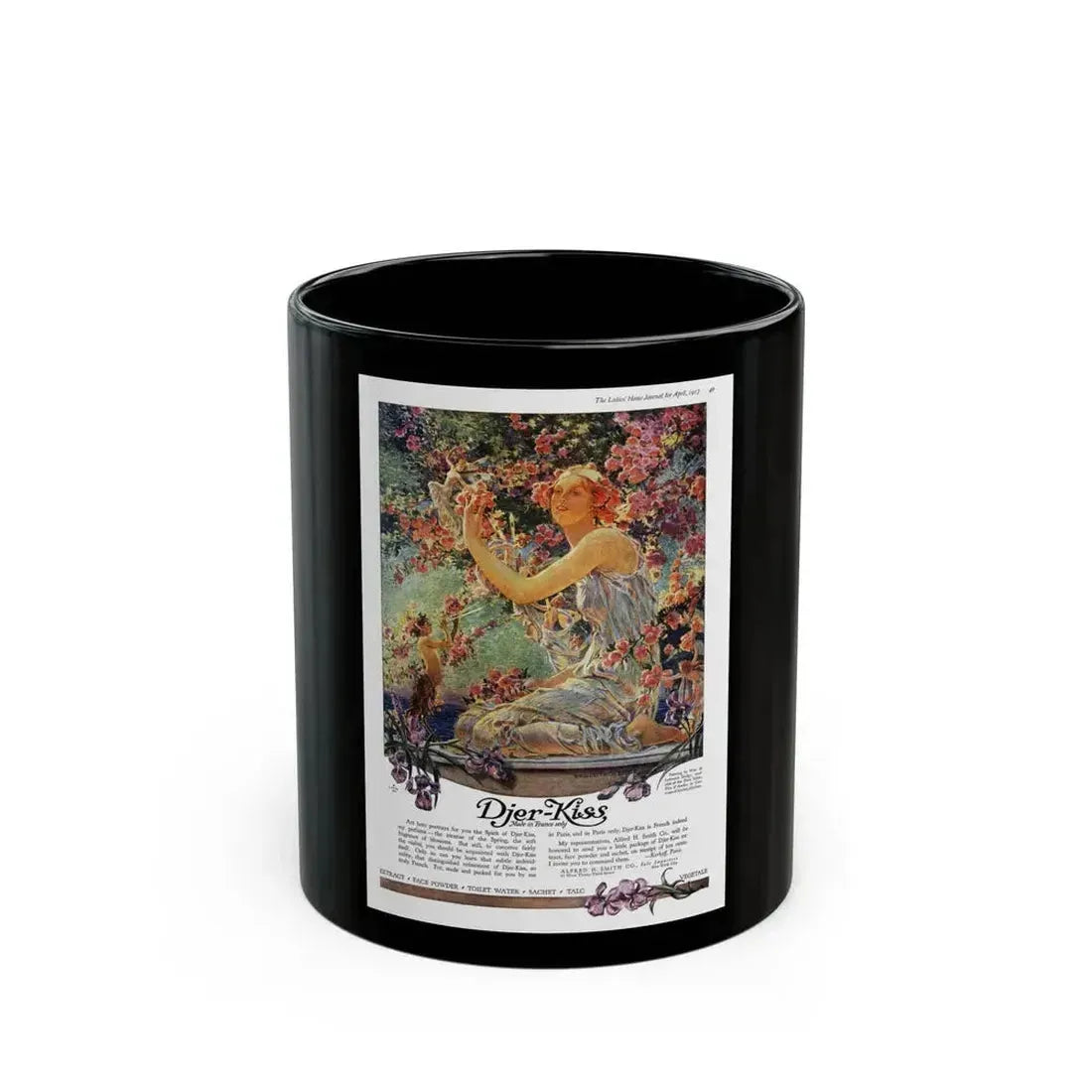 Djer-Kiss ad, Ladies' Home Journal, April 1917 - Black Coffee Mug 11oz - Go Mug Yourself