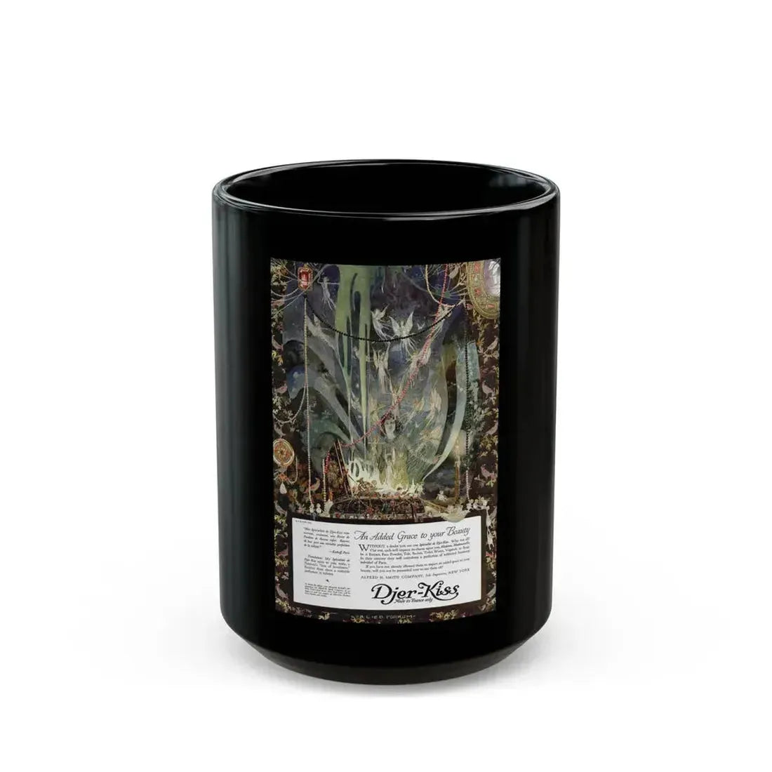 Djer-Kiss ad, Ladies' Home Journal, August 1918 - Black Coffee Mug 15oz - Go Mug Yourself
