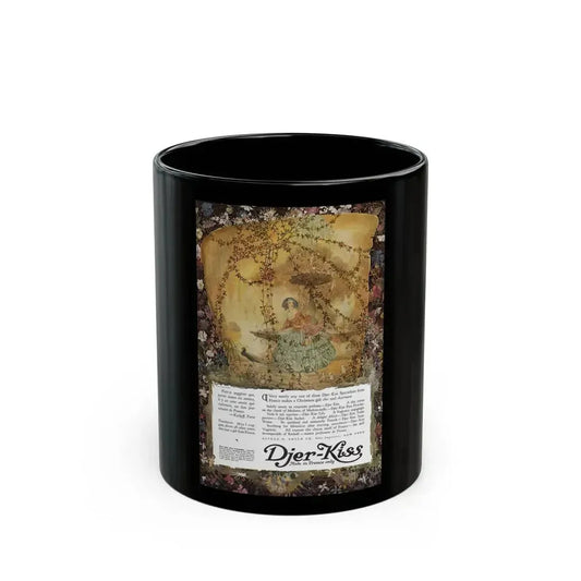 Djer-Kiss ad, Ladies' Home Journal, December 1917 - Black Coffee Mug 11oz - Go Mug Yourself