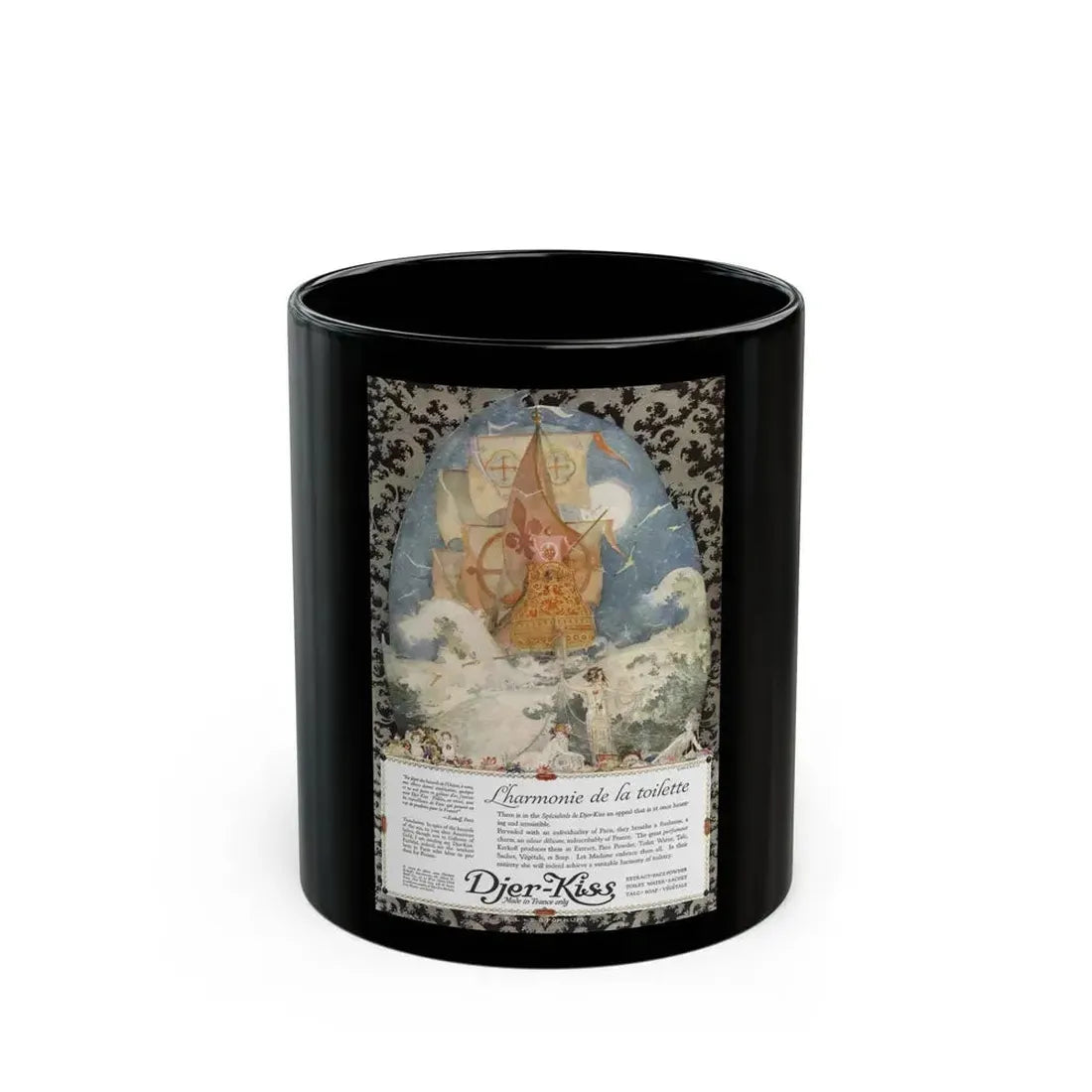 Djer-Kiss ad, Ladies' Home Journal, June 1918 - Black Coffee Mug 11oz - Go Mug Yourself