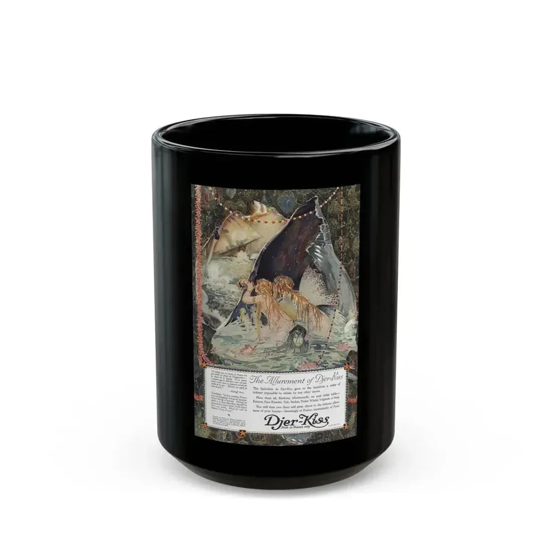 Djer-Kiss ad, Ladies' Home Journal, October 1918 - Black Coffee Mug 15oz - Go Mug Yourself