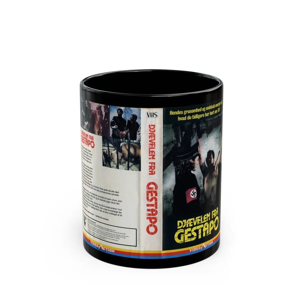 DJFEVELEN FRA GESTAPO (VHS COVER) - Black Coffee Mug-11oz-Go Mug Yourself