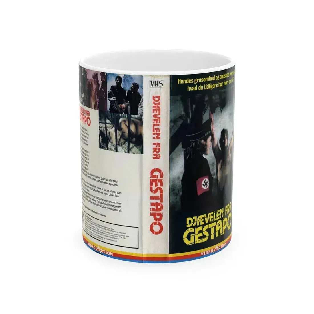 DJFEVELEN FRA GESTAPO (VHS COVER) - White Coffee Mug 11oz - Go Mug Yourself