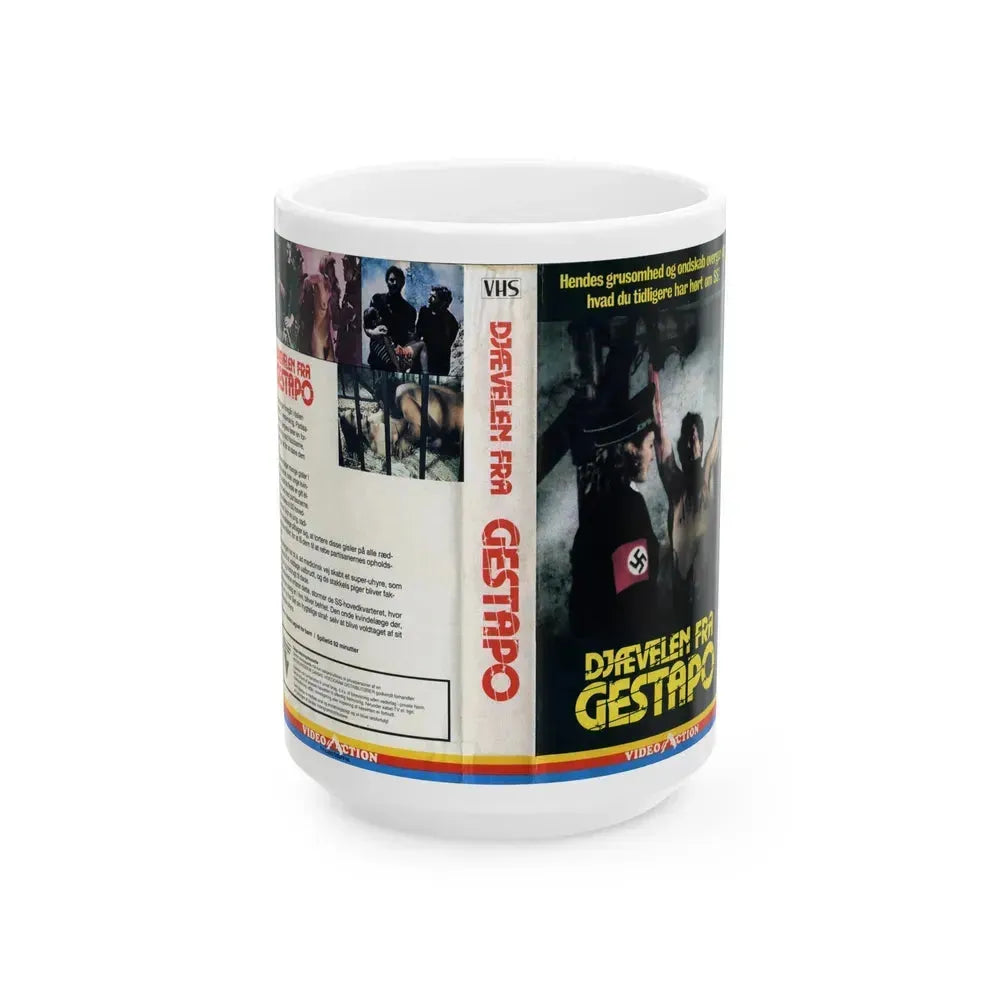 DJFEVELEN FRA GESTAPO (VHS COVER) - White Coffee Mug 15oz - Go Mug Yourself