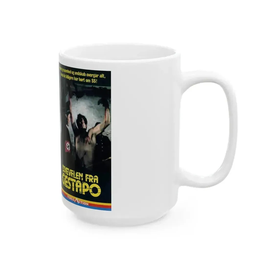 DJFEVELEN FRA GESTAPO (VHS COVER) - White Coffee Mug - Go Mug Yourself