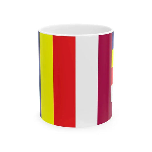 DKBA-5 Buddhist Flag Variant (Myanmar) White Coffee Mug 11oz - Go Mug Yourself