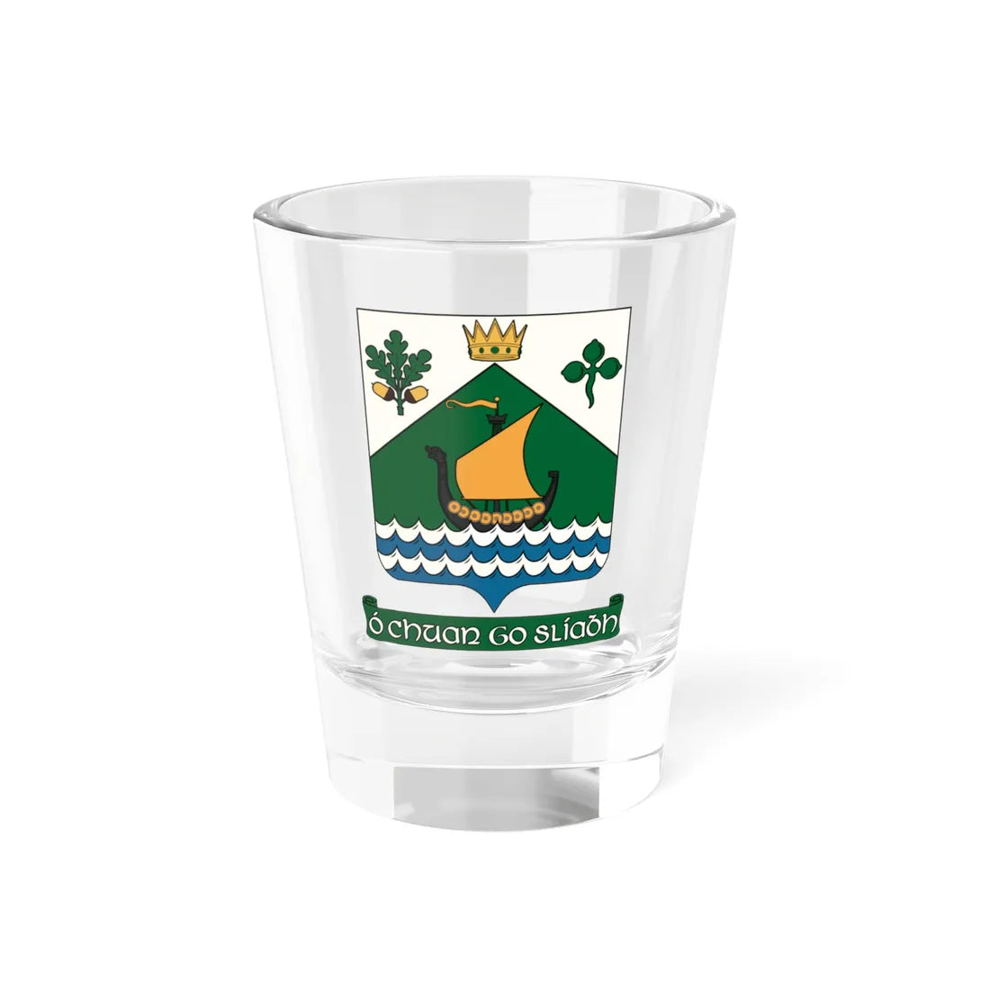 Dún Laoghaire-Rathdown COA (Ireland) (Coat of Arms) Shot Glass 1.5oz 1.5oz - Go Mug Yourself