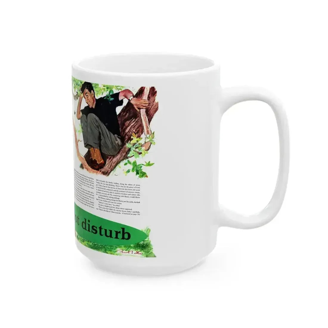 Do Not Disturb, McCall's, May 1954 - White Coffee Mug - Go Mug Yourself