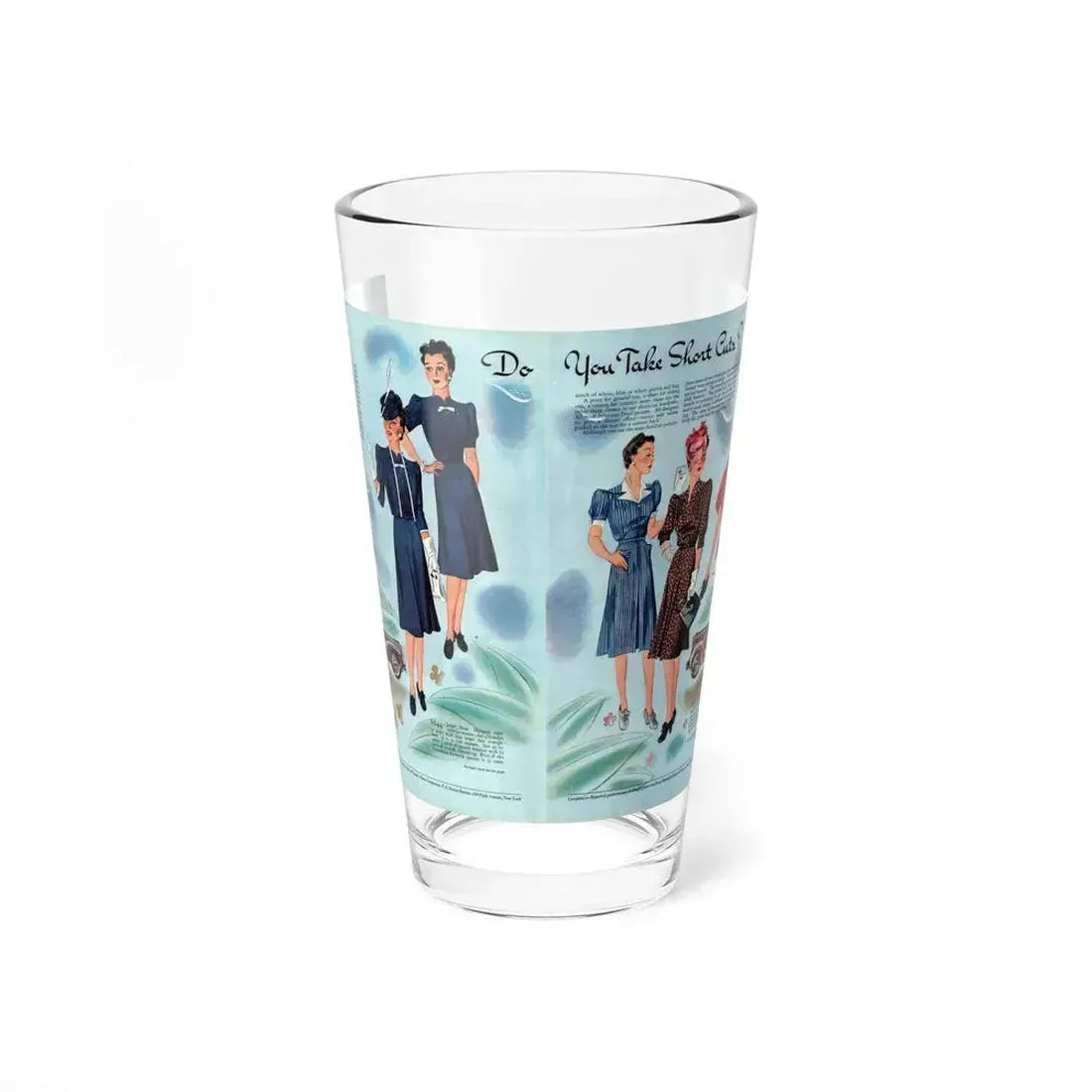 Do You Take Short Cutz, Woman's Home Companion, April 1940 - Pint Glass 16oz 16oz - Go Mug Yourself