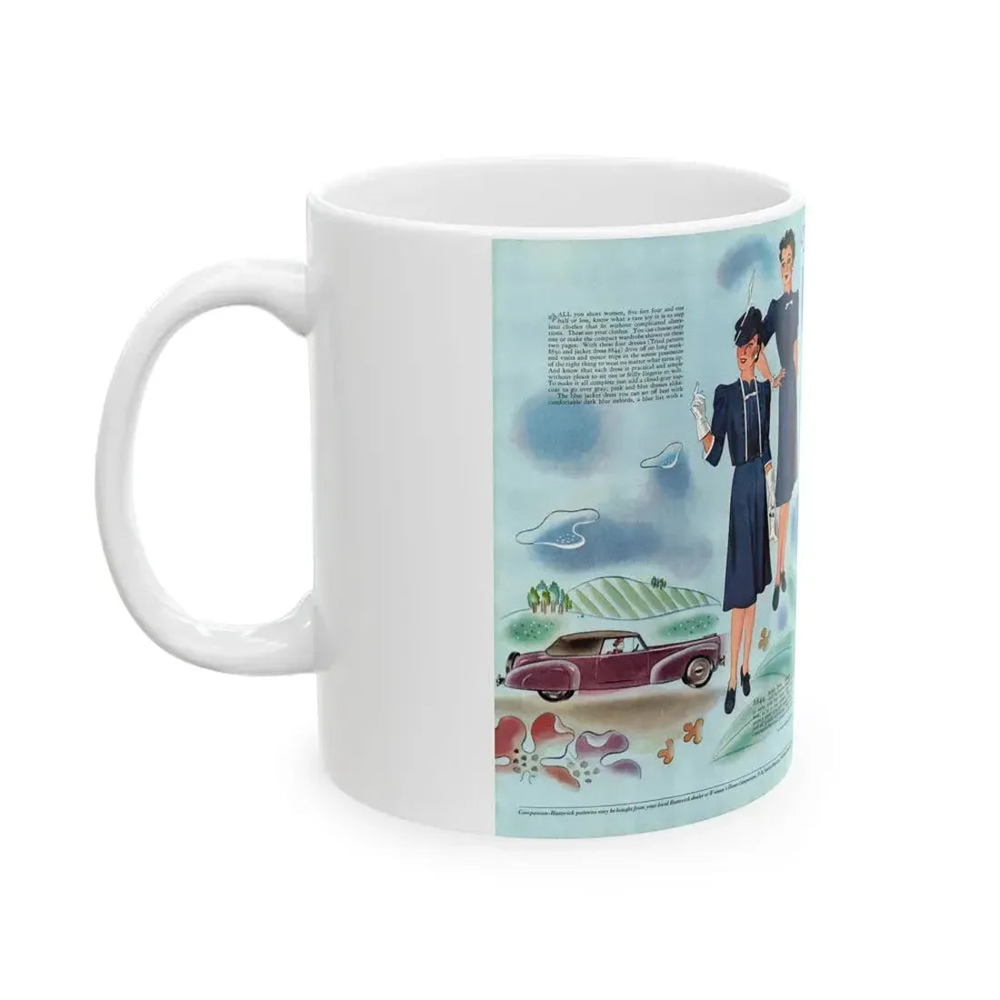 Do You Take Short Cutz, Woman's Home Companion, April 1940 - White Coffee Mug - Go Mug Yourself