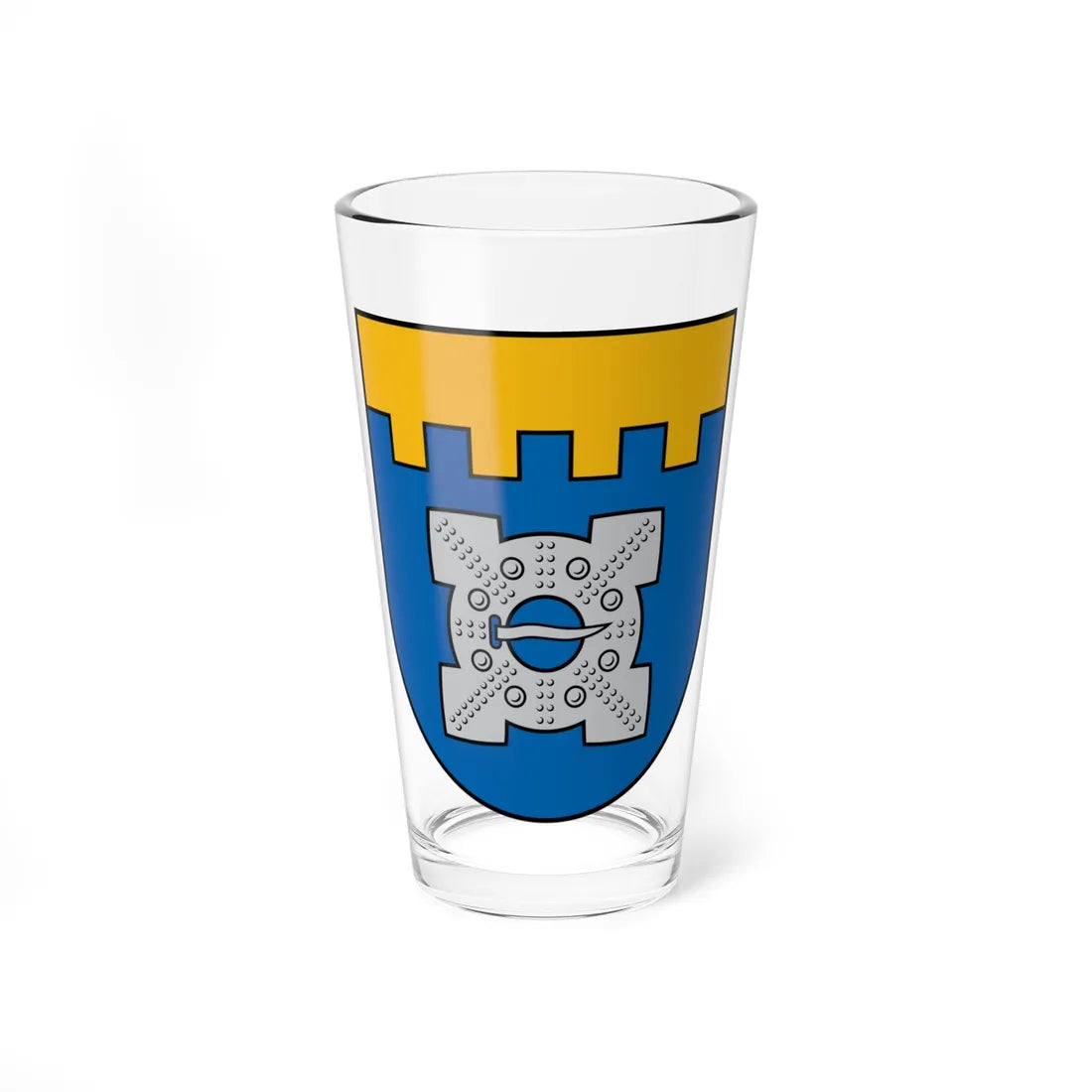 Dobeles novads COA (Latvia) (Coat of Arms) Pint Glass 16oz 16oz - Go Mug Yourself