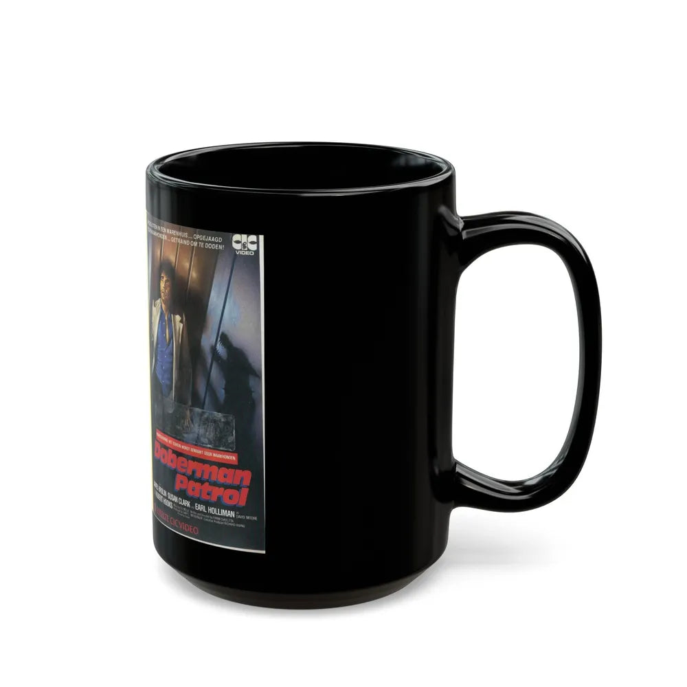 DOBERMAN PATROL (VHS COVER) - Black Coffee Mug-Go Mug Yourself