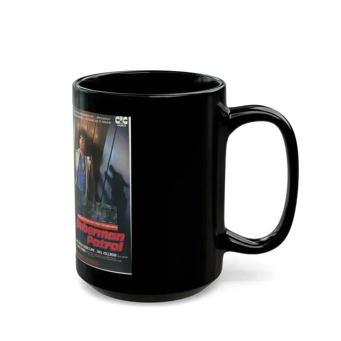 DOBERMAN PATROL (VHS COVER) - Black Coffee Mug - Go Mug Yourself