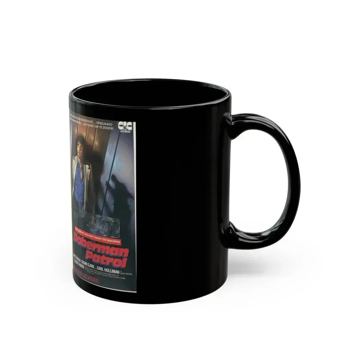 DOBERMAN PATROL (VHS COVER) - Black Coffee Mug - Go Mug Yourself