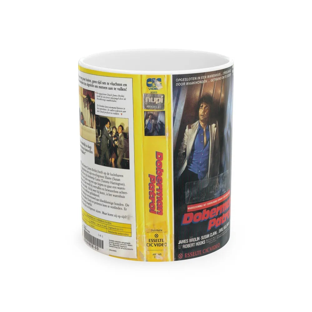 DOBERMAN PATROL (VHS COVER) - White Coffee Mug-11oz-Go Mug Yourself