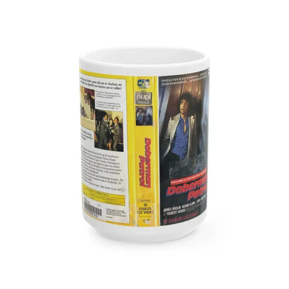 DOBERMAN PATROL (VHS COVER) - White Coffee Mug 15oz - Go Mug Yourself