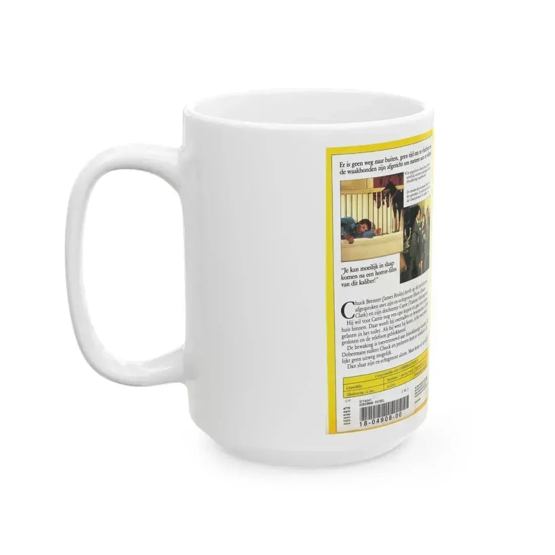 DOBERMAN PATROL (VHS COVER) - White Coffee Mug - Go Mug Yourself