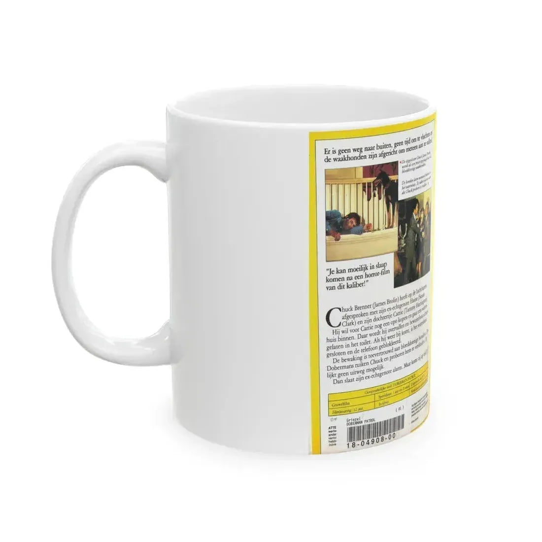 DOBERMAN PATROL (VHS COVER) - White Coffee Mug - Go Mug Yourself