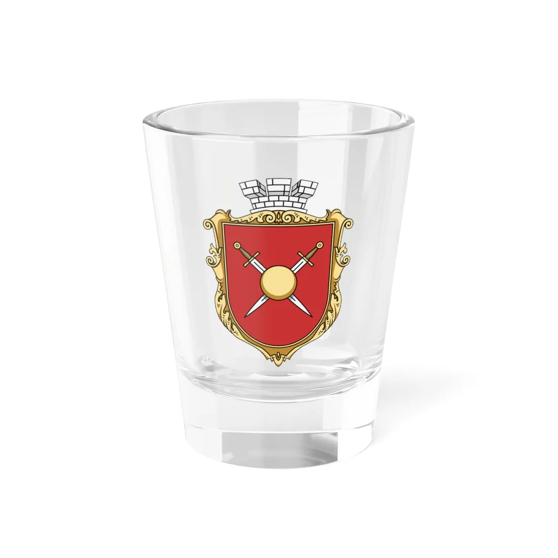 Dobromyl coat of arms UHT (Ukraine) (Coat of Arms) Shot Glass 1.5oz 1.5oz - Go Mug Yourself