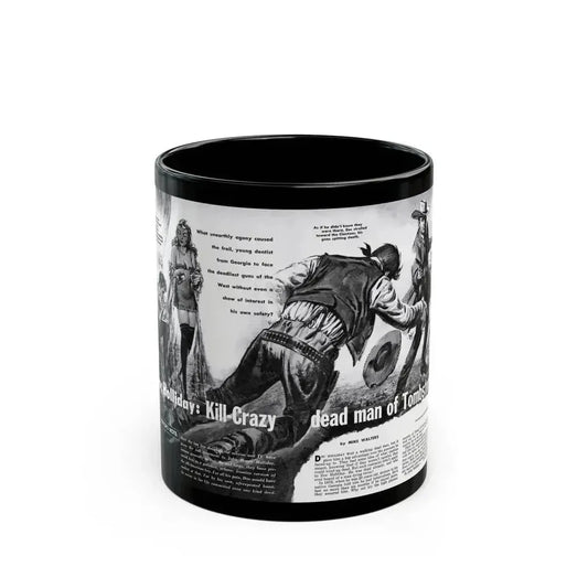 Doc Holliday - Kill-Crazy dead man of Tombstone, Man's Adventure, December 1958 - Black Coffee Mug 11oz - Go Mug Yourself