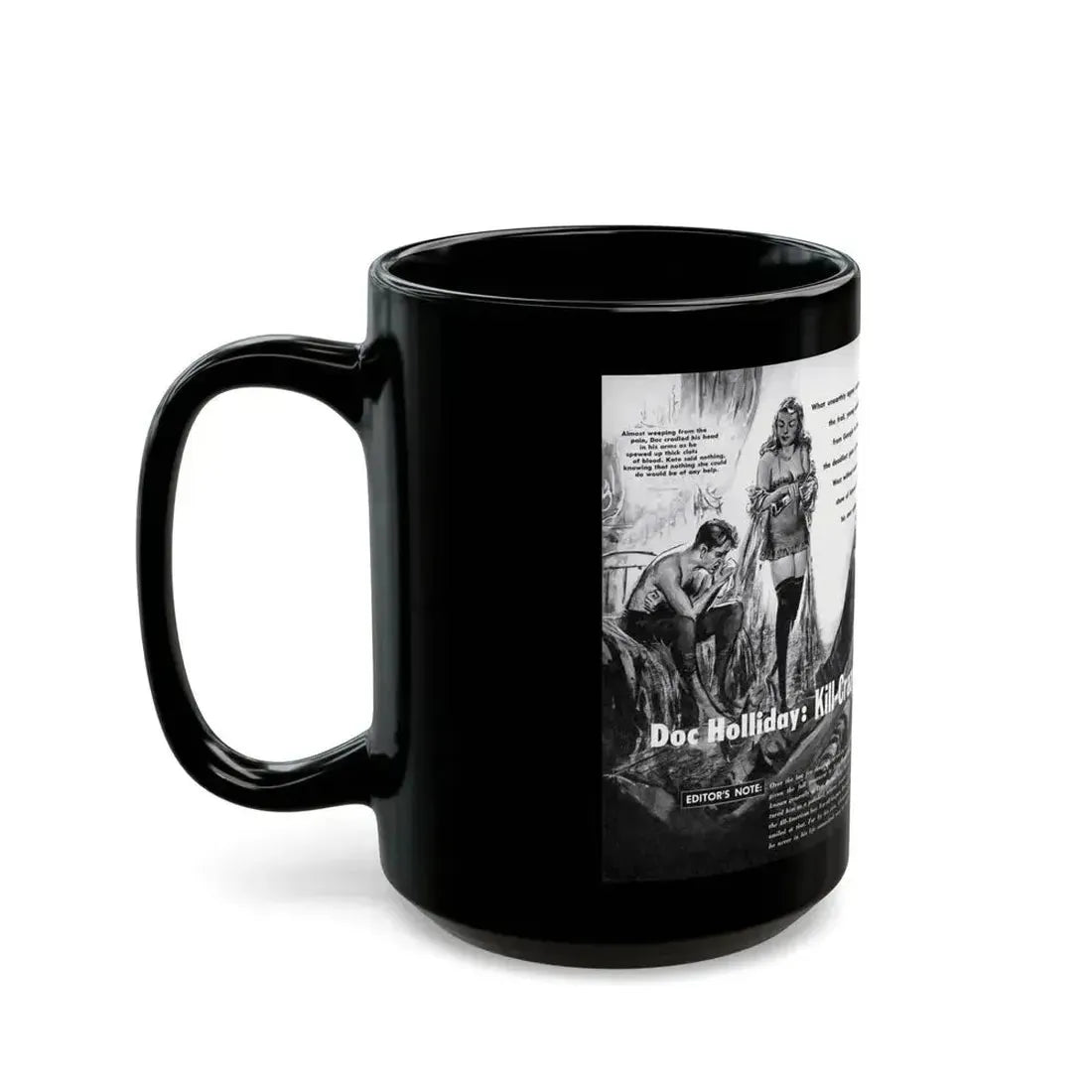 Doc Holliday - Kill-Crazy dead man of Tombstone, Man's Adventure, December 1958 - Black Coffee Mug - Go Mug Yourself